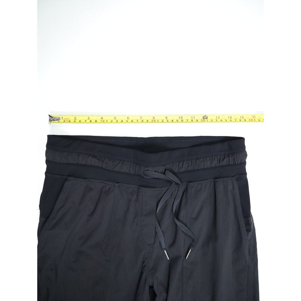 Lululemon Black Woven Jogger Pants 8 Adjustable Hem Minimalist Athleisure Travel - Picture 12 of 12